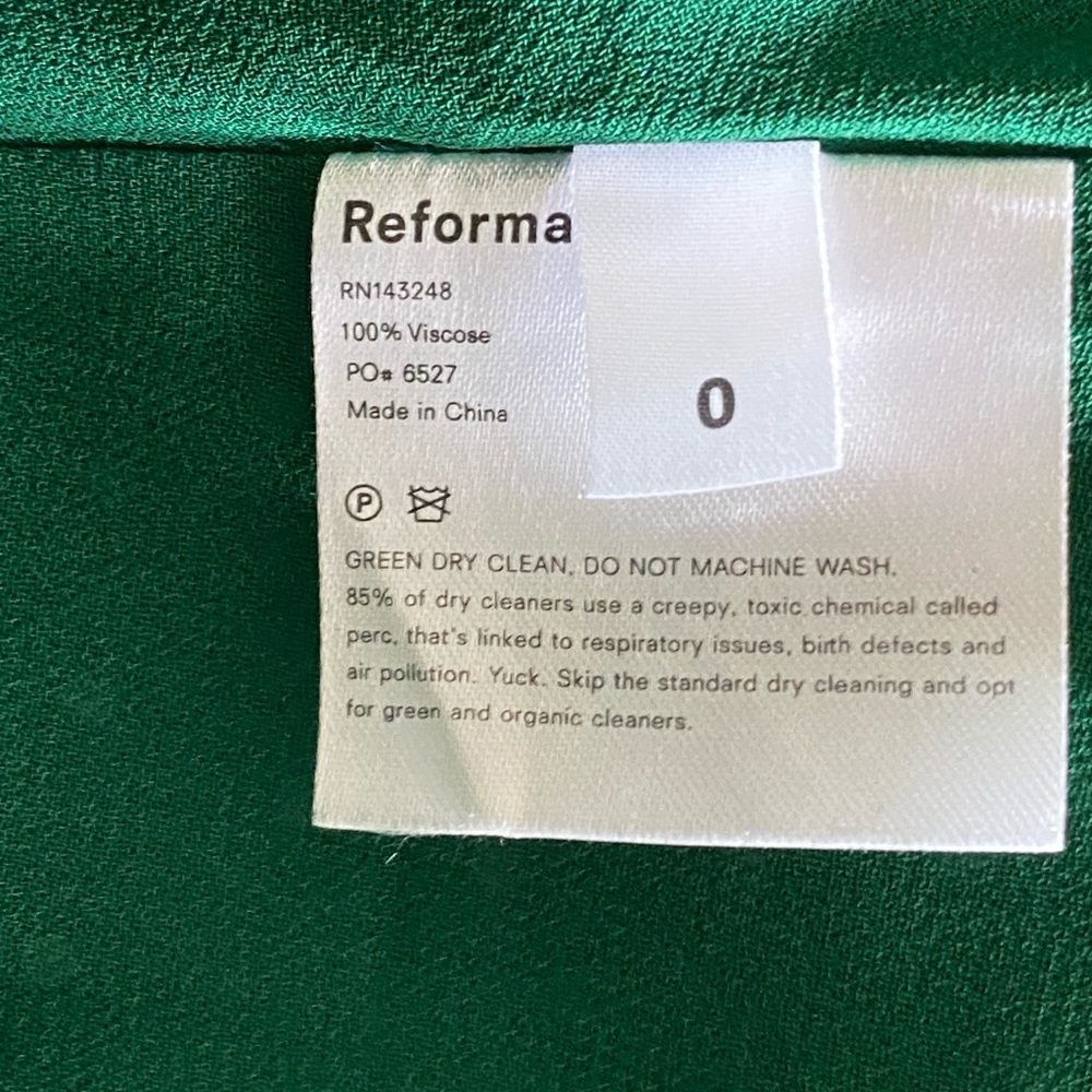 Reformation Green Polka Dot Mini Dress - Picture 8 of 8